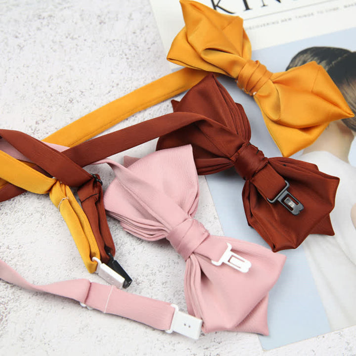 Men's Leisure Style Unique Pointed Shape Bow Tie - image 6
