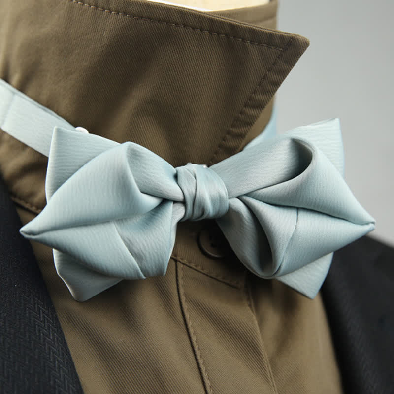 Men's Leisure Style Unique Pointed Shape Bow Tie - LightBlue - image 13
