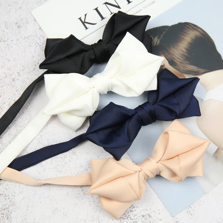 Men's Leisure Style Unique Pointed Shape Bow Tie - image 4