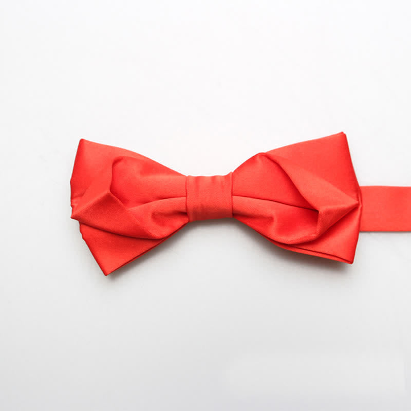 Men's Fashion Simple Solid Color Bow Tie - Orange - image 1