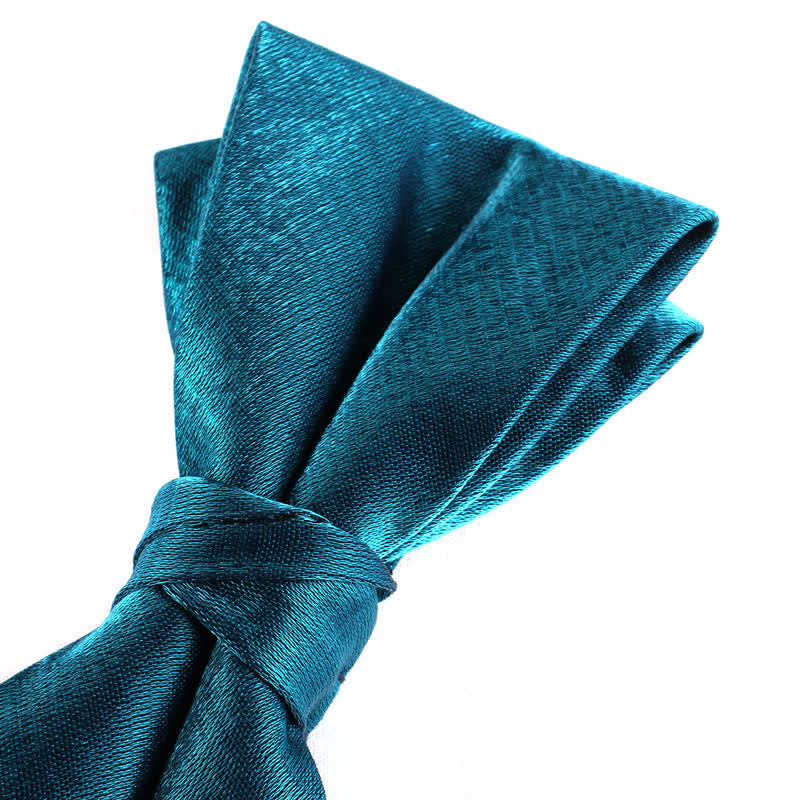 Men's Gloss Double Layer Solid Color Bow Tie - image 6