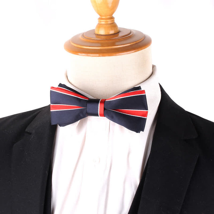 Men's Novel Stylish Colorful Striped Bow Tie - image 1
