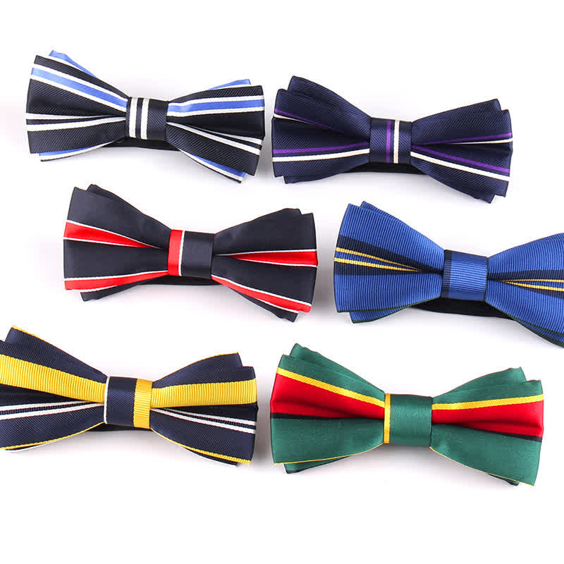 Men's Novel Stylish Colorful Striped Bow Tie - image 0