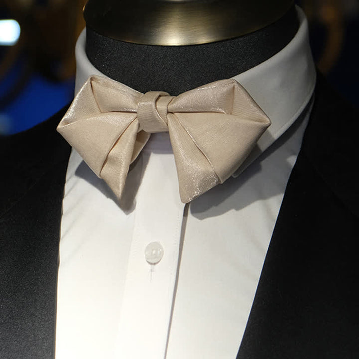 Men's Timeless Folded Diamond Shaped Bow Tie - Champagne - image 0