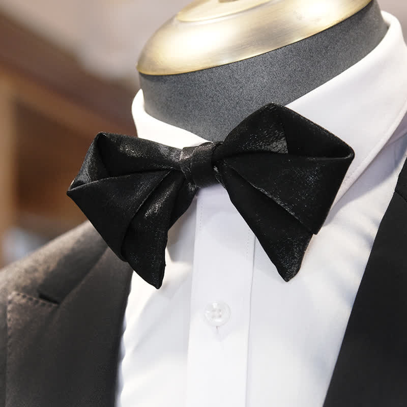 Men's Timeless Folded Diamond Shaped Bow Tie - Black - image 3