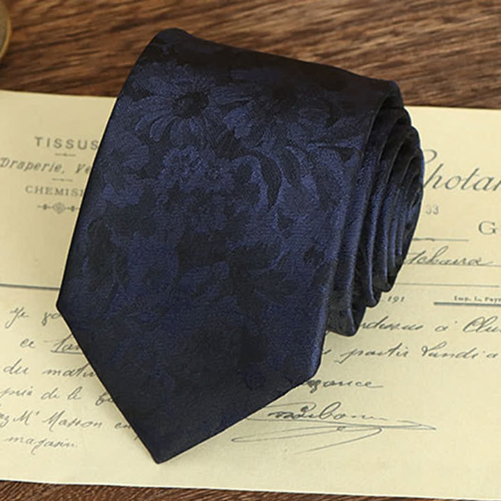 Men's Vintage Art Floral Pattern Necktie - image 7