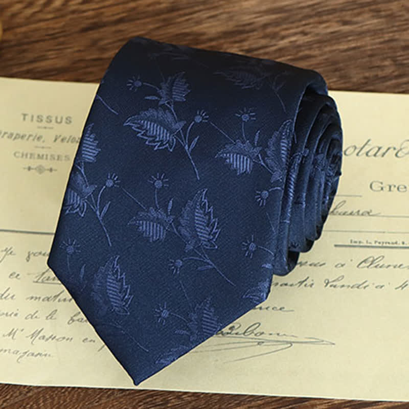 Men's Vintage Art Floral Pattern Necktie - image 23