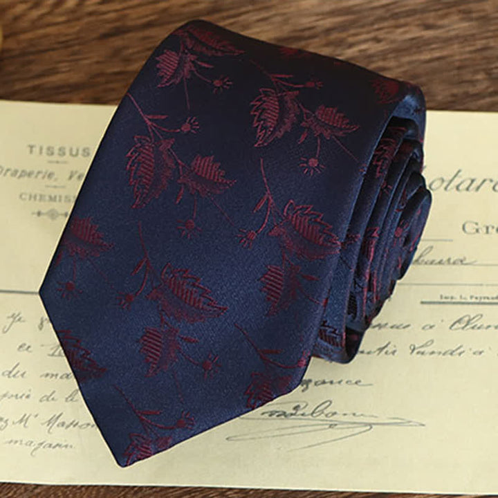 Men's Vintage Art Floral Pattern Necktie - image 19