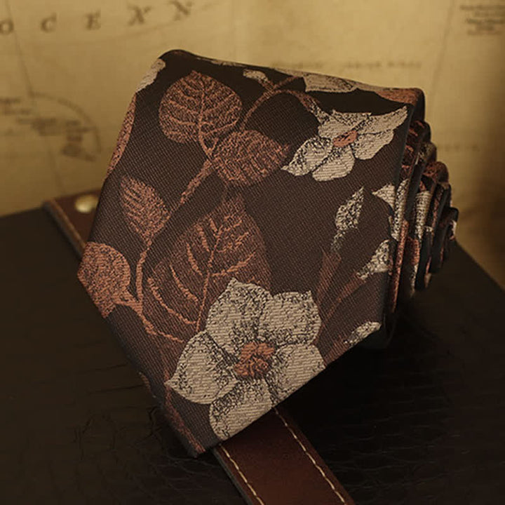 Men's Floral Printed Formal Dress Shirt Necktie - image 19
