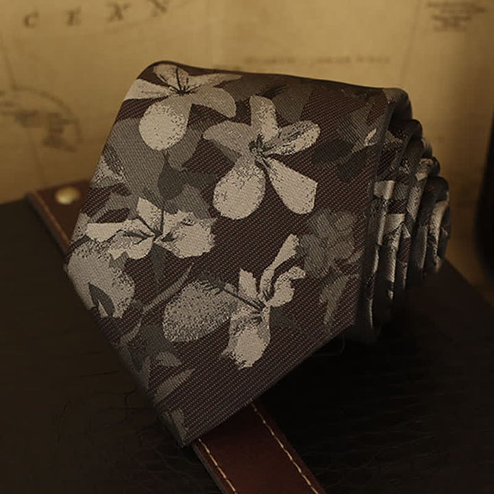 Men's Floral Printed Formal Dress Shirt Necktie - image 13
