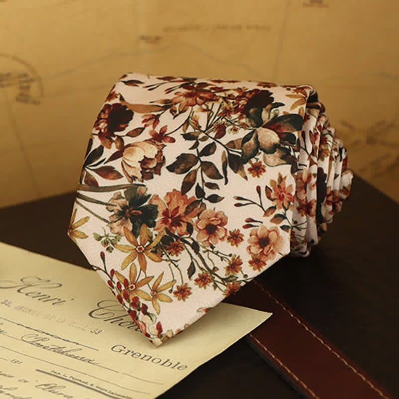 Men's Floral Printed Formal Dress Shirt Necktie - image 10