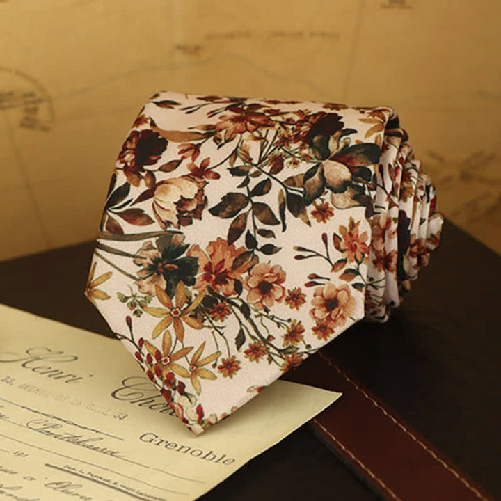 Men's Floral Printed Formal Dress Shirt Necktie - image 10