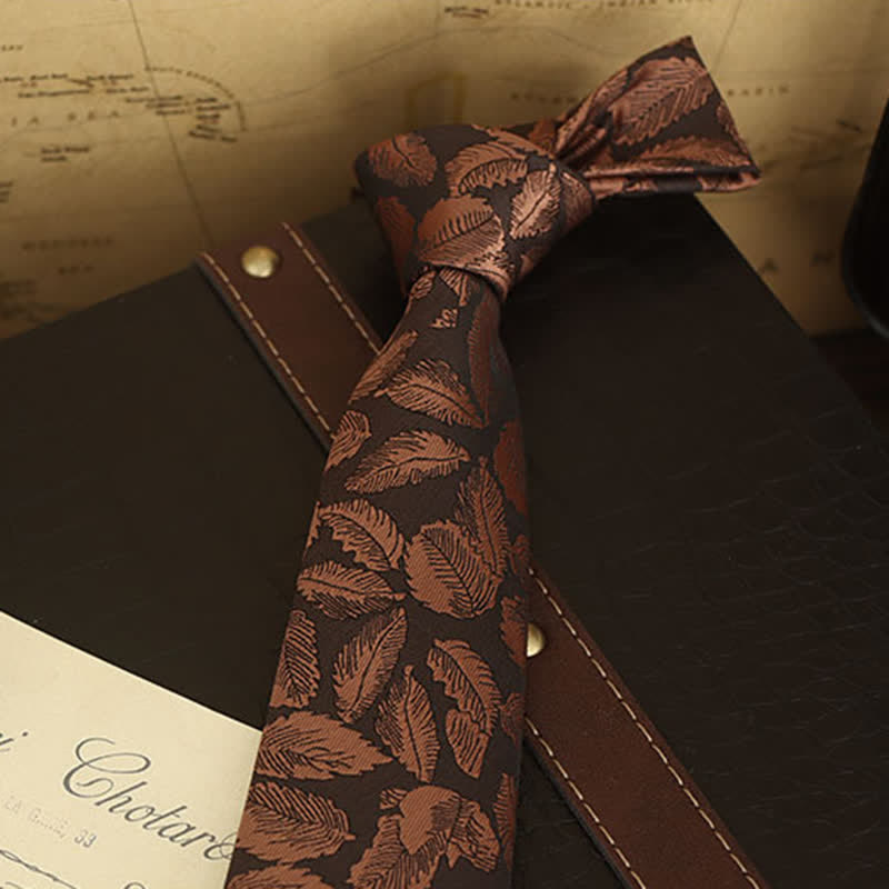 Men's Floral Printed Formal Dress Shirt Necktie - image 17