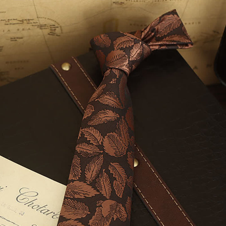 Men's Floral Printed Formal Dress Shirt Necktie - image 17