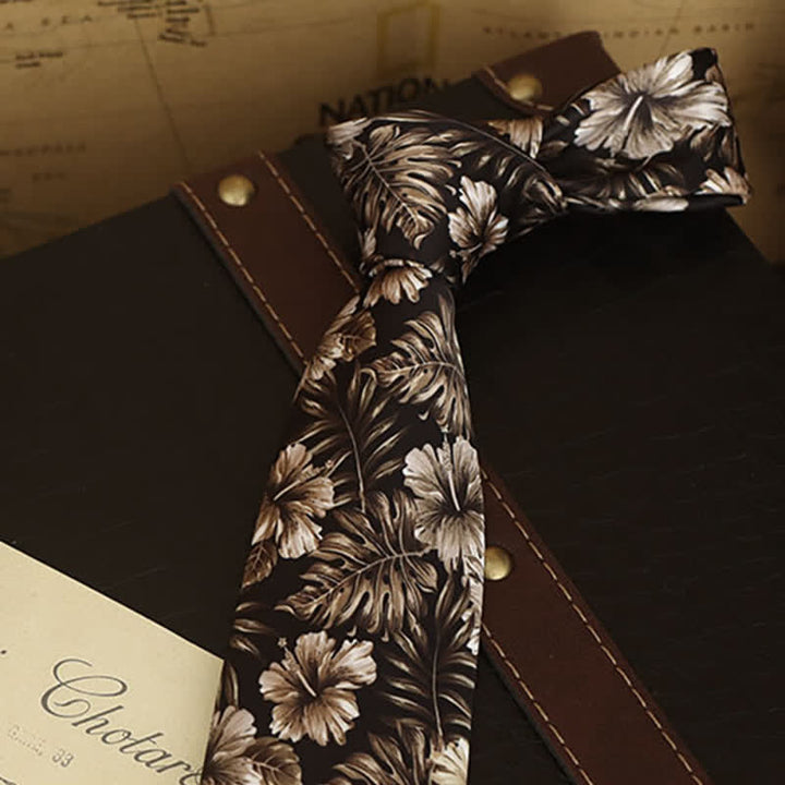 Men's Floral Printed Formal Dress Shirt Necktie - image 23
