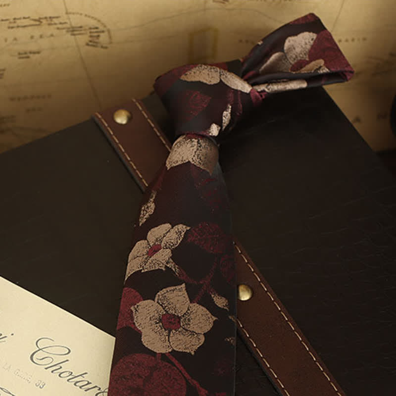 Men's Floral Printed Formal Dress Shirt Necktie - image 5