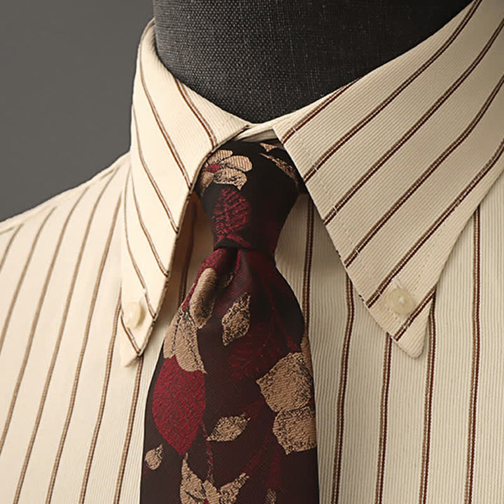 Men's Floral Printed Formal Dress Shirt Necktie - Style #2 - image 3