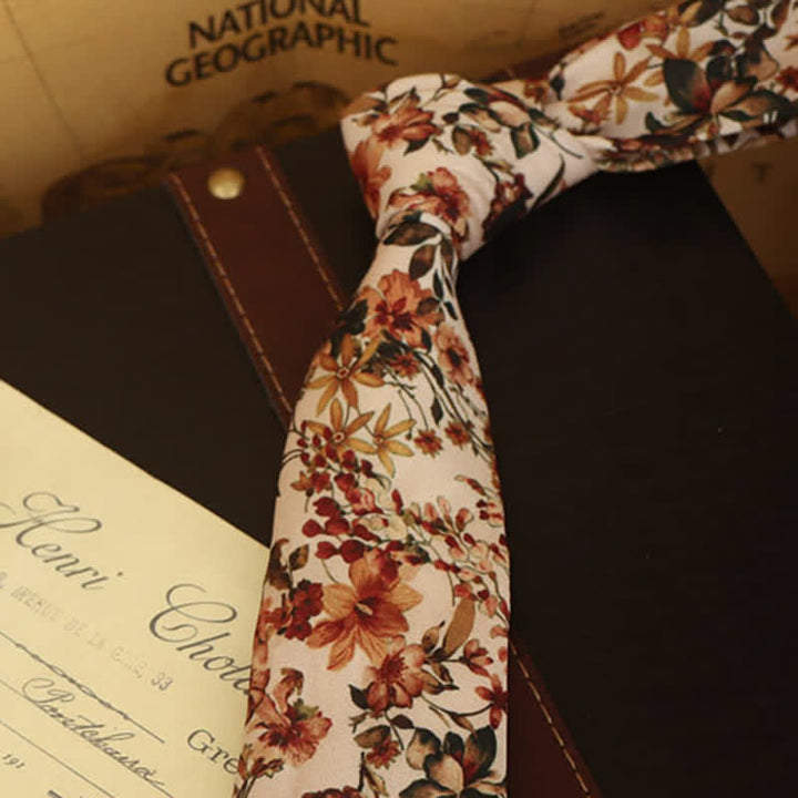 Men's Floral Printed Formal Dress Shirt Necktie - image 11