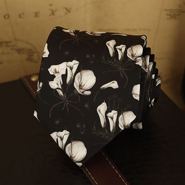 Men's Floral Printed Formal Dress Shirt Necktie - image 1