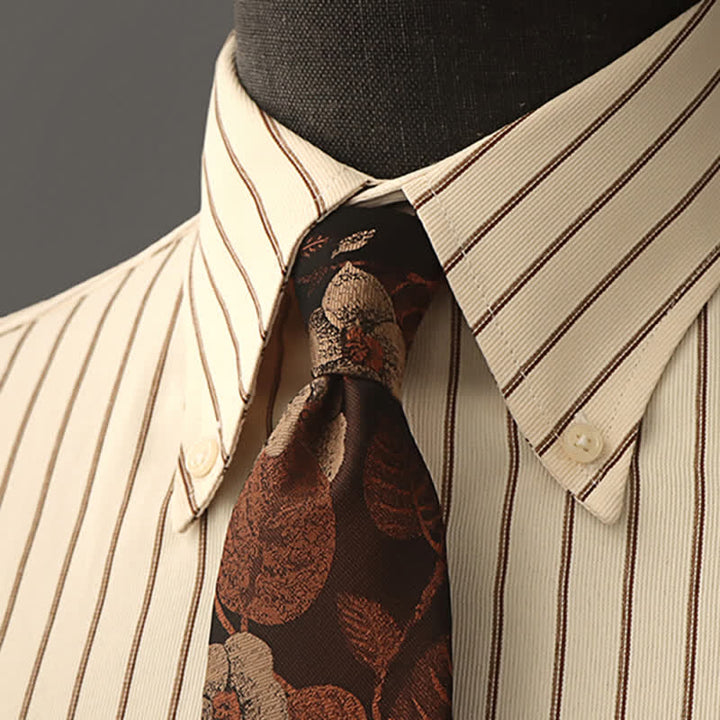 Men's Floral Printed Formal Dress Shirt Necktie - Style #7 - image 18