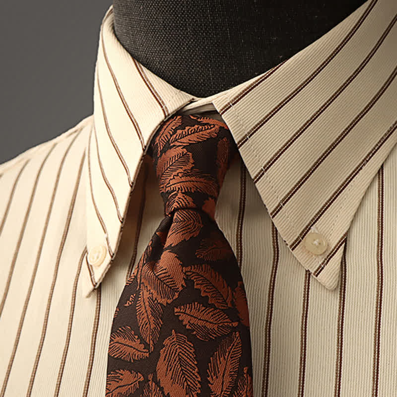 Men's Floral Printed Formal Dress Shirt Necktie - Style #6 - image 15