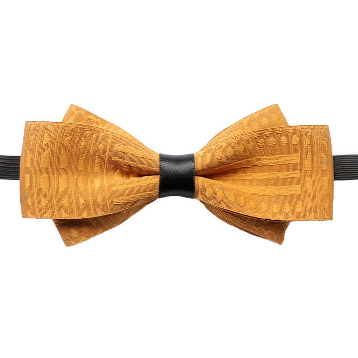 3Pcs Men's Elegant Vintage Dark Lines Bow Tie Set - image 4