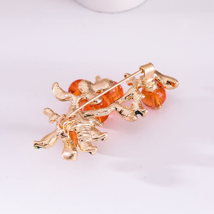 Women's Lucky Persimmon Tree Shape Brooch - image 5