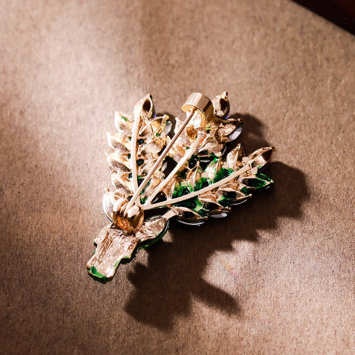Women's Lavender Rhinestone Bouquet Brooch - image 3
