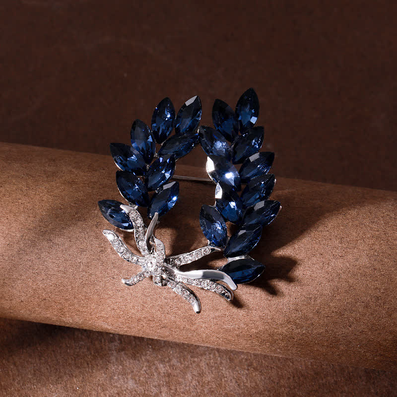 Women's Luxury Wheat Ear Bouquet Brooch - Blue - image 5