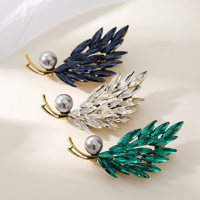 Women's Ancient Golden Wheat Bouquet Brooch - image 3