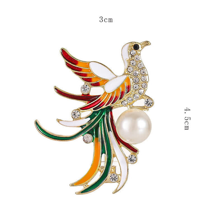 Women's Colourful Flying Phoenix Bird Brooch - image 4