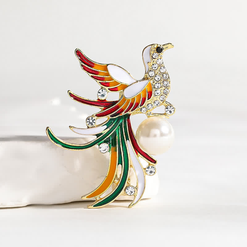 Women's Colourful Flying Phoenix Bird Brooch - image 3