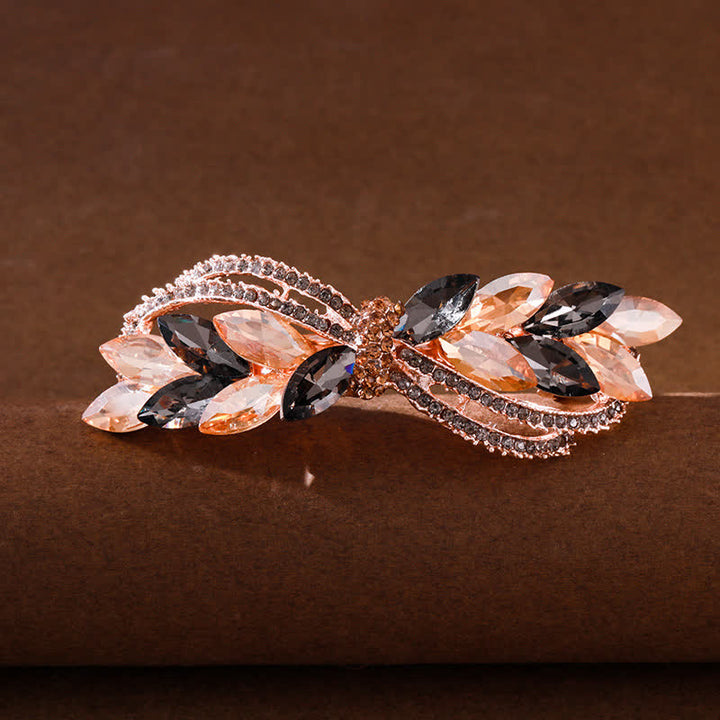 Women's Stunning Rhinestone Bow Knot Hair Clip - Champagne - image 8