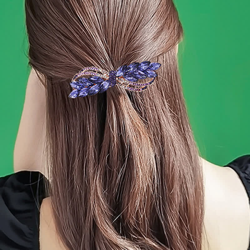 Women's Stunning Rhinestone Bow Knot Hair Clip - image 1