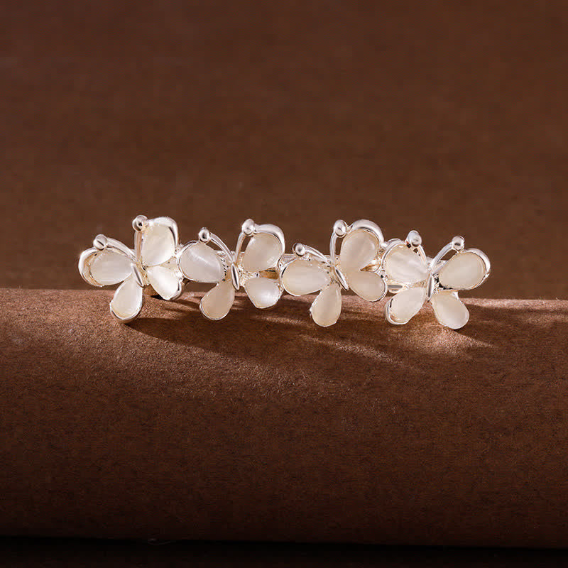 Women's Fairy Butterfly Flower Opals Hair Clip - image 0