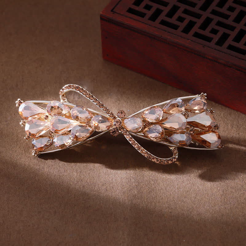 Women's Sparkling Glitter Crystal Hair Clip - Champagne - image 6