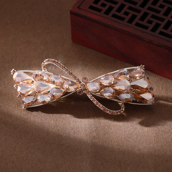 Women's Sparkling Glitter Crystal Hair Clip - Champagne - image 6
