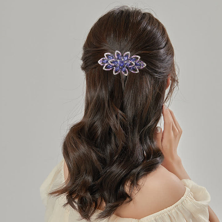 Women's Luxury Rhinestone Flower Hair Clip - image 1