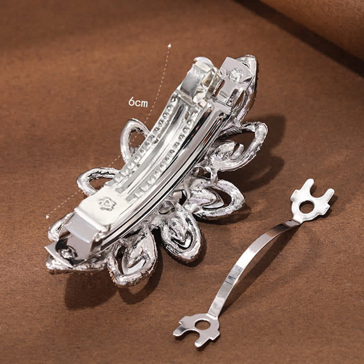 Women's Luxury Rhinestone Flower Hair Clip - image 4