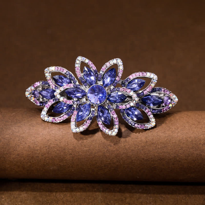 Women's Luxury Rhinestone Flower Hair Clip - Violet - image 0