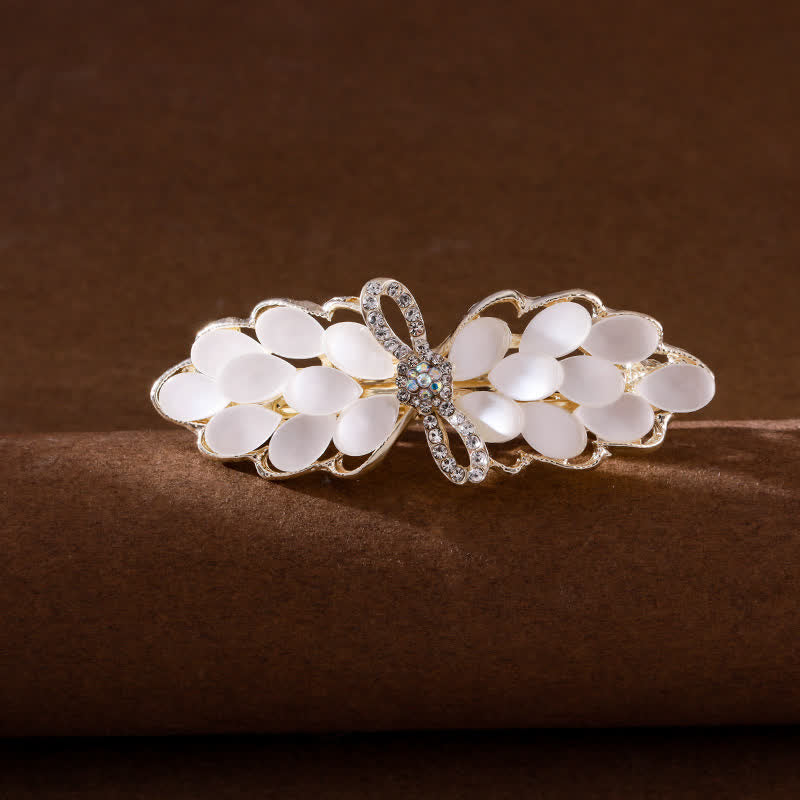 Women's Butterfly Imitation Cat's Eye Stone Hair Clip - Bow Knot - image 4