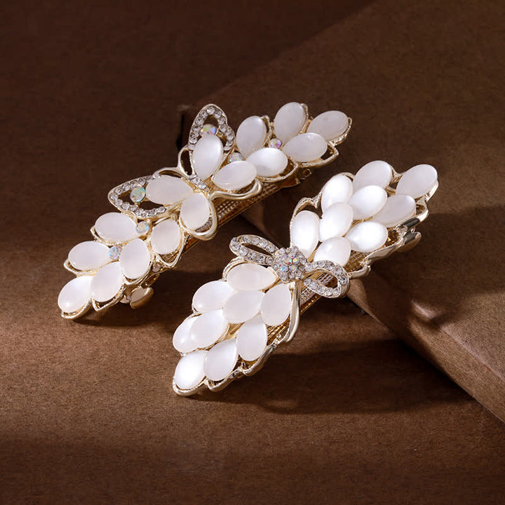 Women's Butterfly Imitation Cat's Eye Stone Hair Clip - image 2
