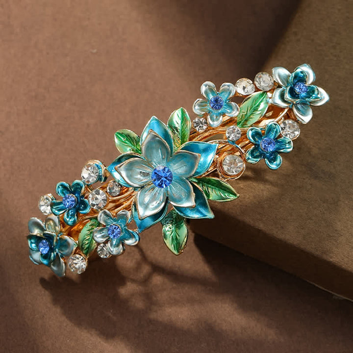 Women's Spring Flower Colorful Enamel Hair Clip - Blue - image 4
