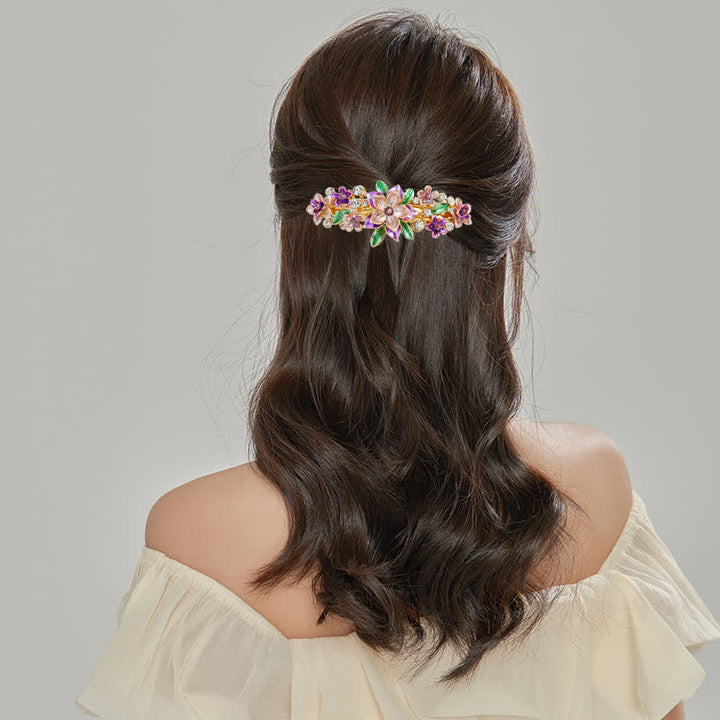 Women's Spring Flower Colorful Enamel Hair Clip - image 1