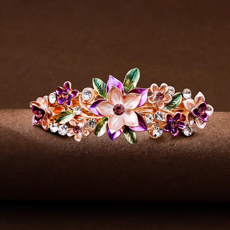 Women's Spring Flower Colorful Enamel Hair Clip - image 0