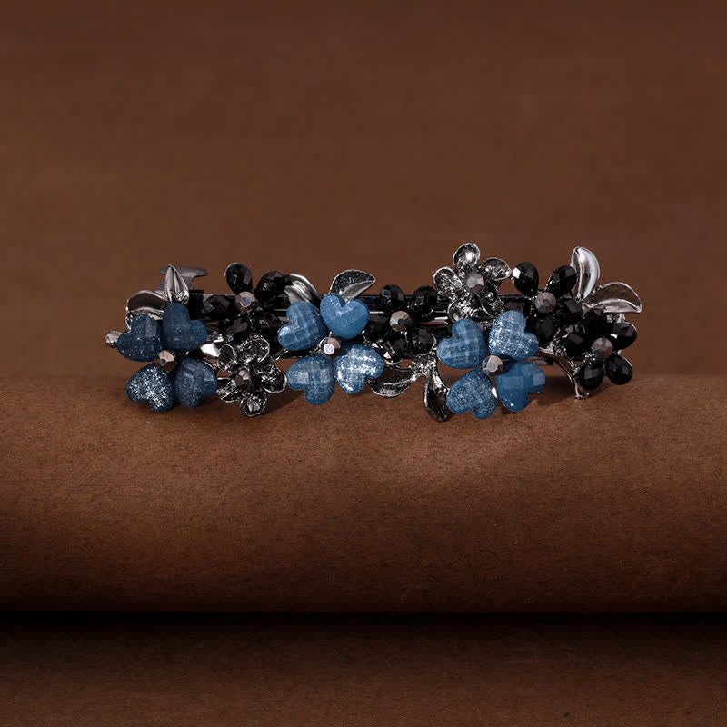 Women's Cute Little Daisy Flowers Hair Clip - Black & Blue - image 7