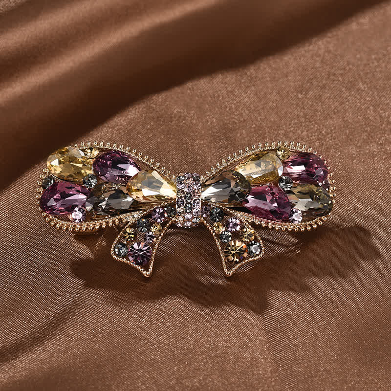 Women's Graceful Bow Knot Shape Hair Clip - Violet & Champagne - image 2