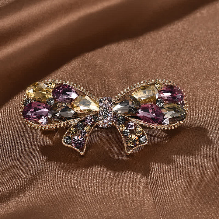 Women's Graceful Bow Knot Shape Hair Clip - Violet & Champagne - image 2