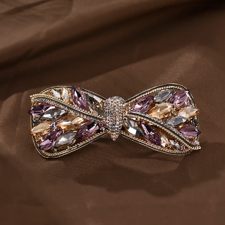 Women's Shiny Twist Bow Knot Shape Hair Clip - Pink - image 0