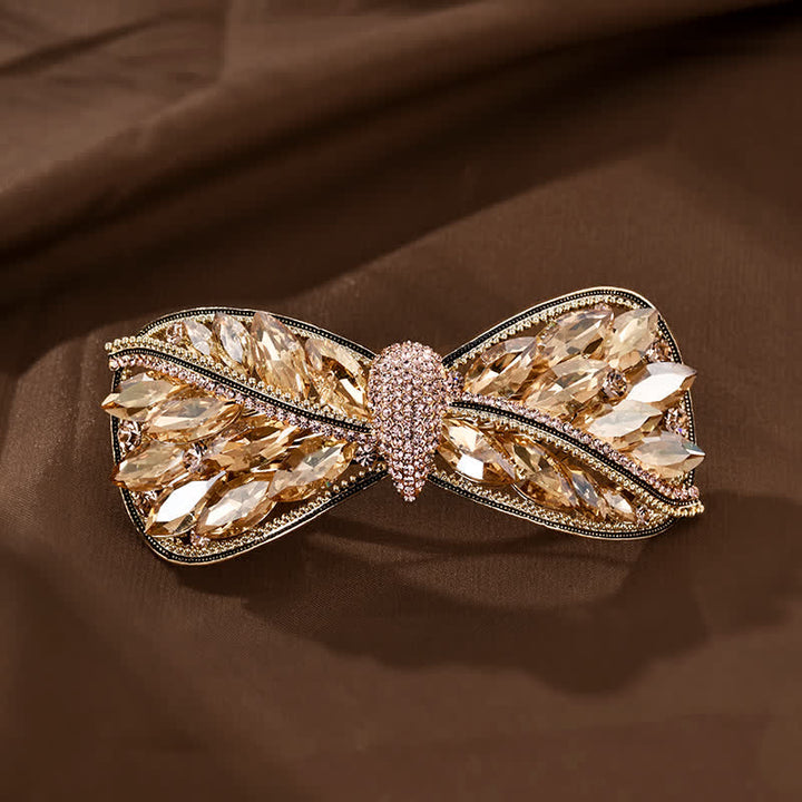 Women's Shiny Twist Bow Knot Shape Hair Clip - Champagne - image 5